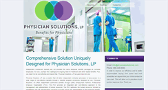 Desktop Screenshot of physiciansolutionslp.com