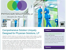 Tablet Screenshot of physiciansolutionslp.com